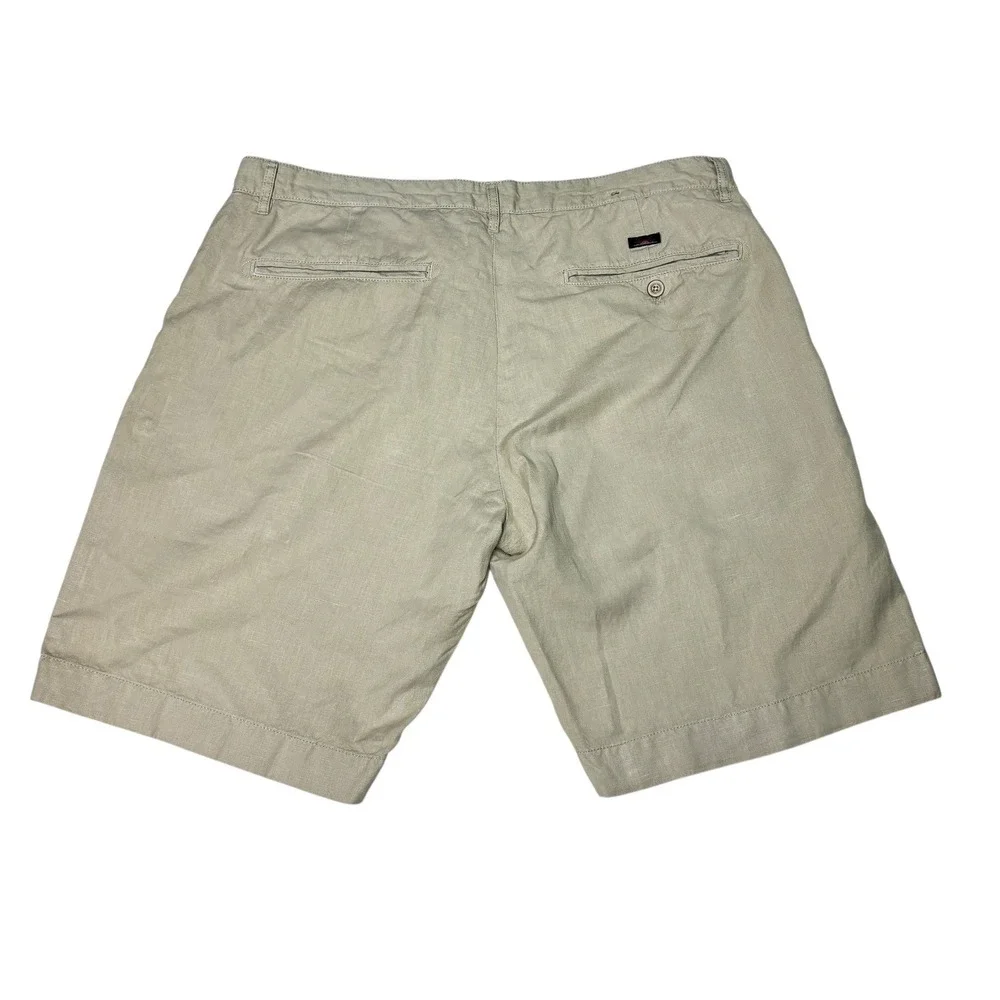 Faherty Brand Mens Shorts Size 35 Linen Cotton Blend‎ Casual